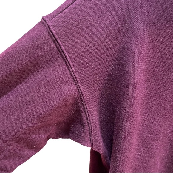 Aerie Maroon Turtleneck Oversized Athleisure Sweatshirt Sz S - Picture 5 of 13